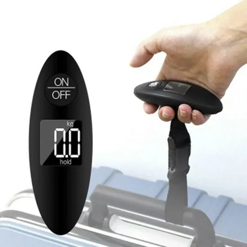 Balance numérique LCD pour bagages 40 kg / 100 g, portable et haute précision, avec sangle
