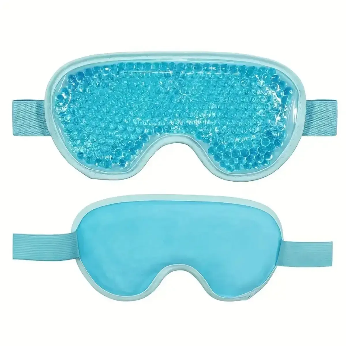 Masque yeux en gel chaud et froid en peluche, à poche de glace apaisante - Image 1