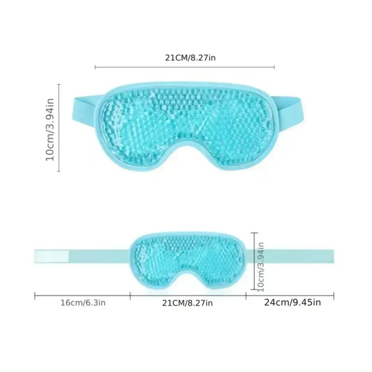 Masque yeux en gel chaud et froid en peluche, à poche de glace apaisante 4