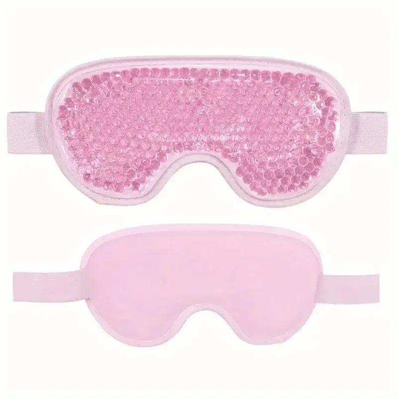 Masque yeux en gel chaud et froid en peluche, à poche de glace apaisante 13