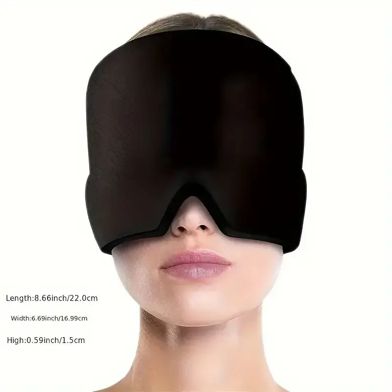 Masque yeux en gel chaud et froid en peluche, à poche de glace apaisante 11