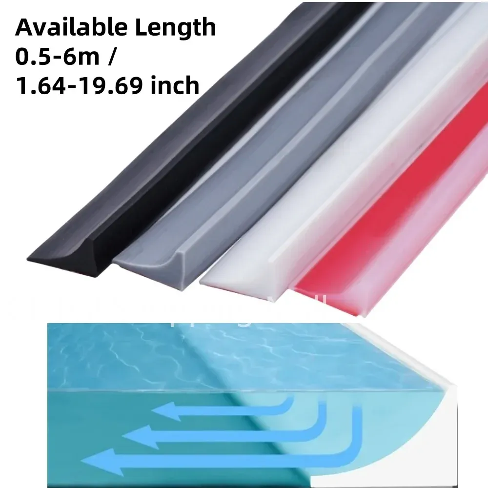 Bande d'étanchéité auto-adhésive en silicone pour salle de bain, barrière anti-éclaboussures pour douche - Image 1