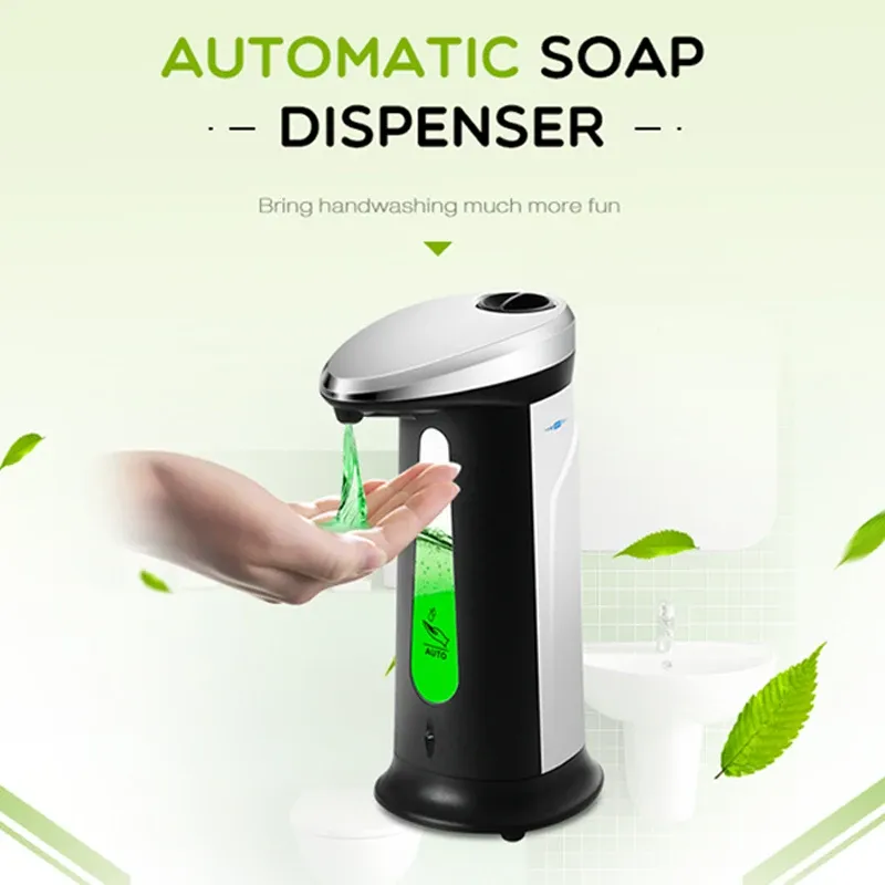 Distributeur de savon liquide automatique 400 ml en ABS, à capteur infrarouge sans contact, pour salle de bain et cuisine 6