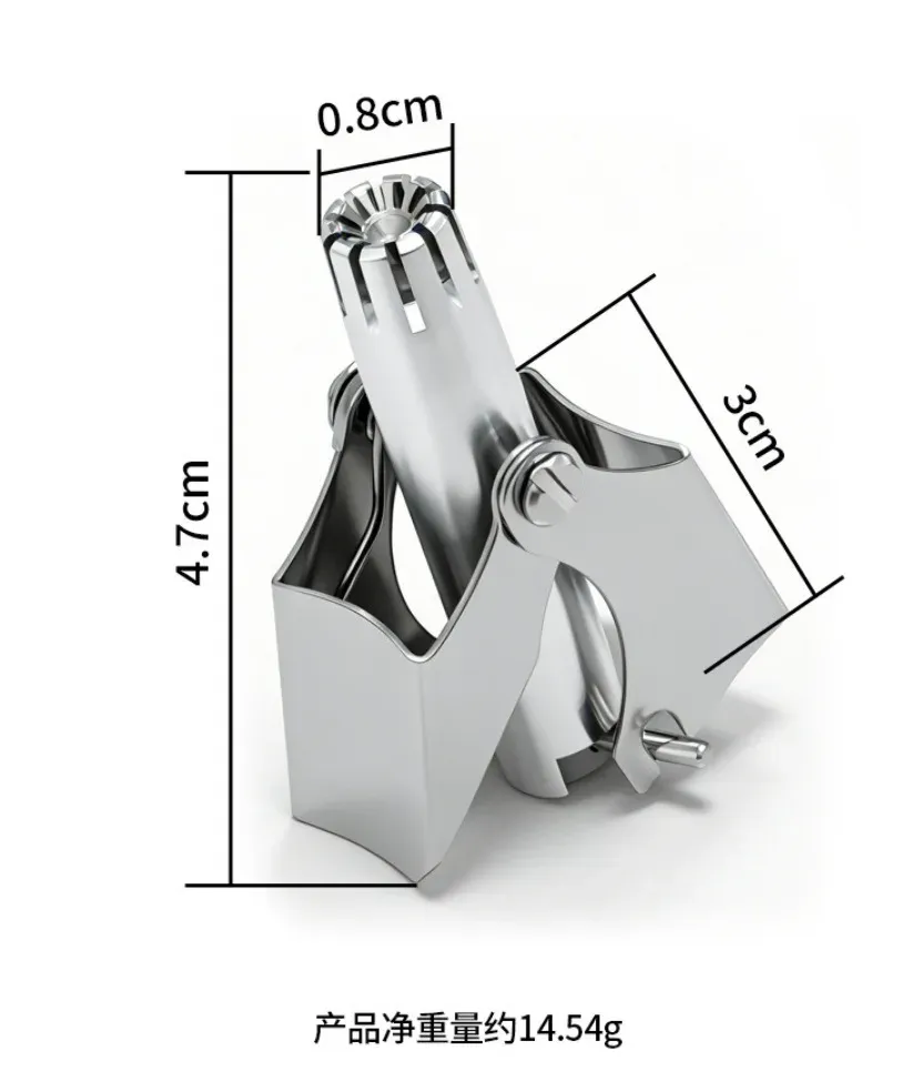 Tondeuse à poils de nez pour hommes et femmes, rasoir manuel mécanique en acier inoxydable, outil d'épilation lavable avec brosse 7