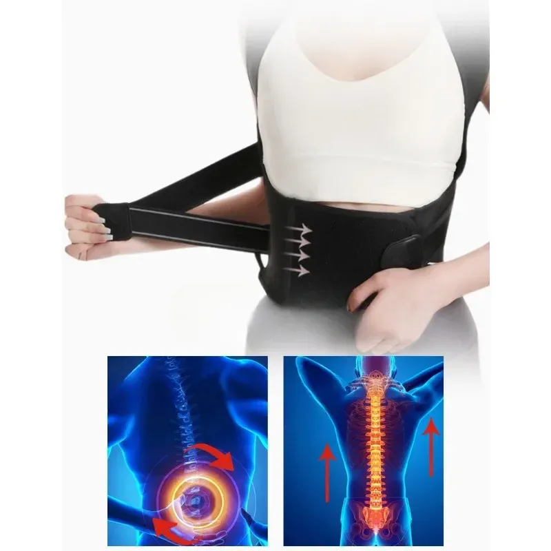 Ceinture correctrice posturale pour le dos, réglable, confortable et unisexe 6