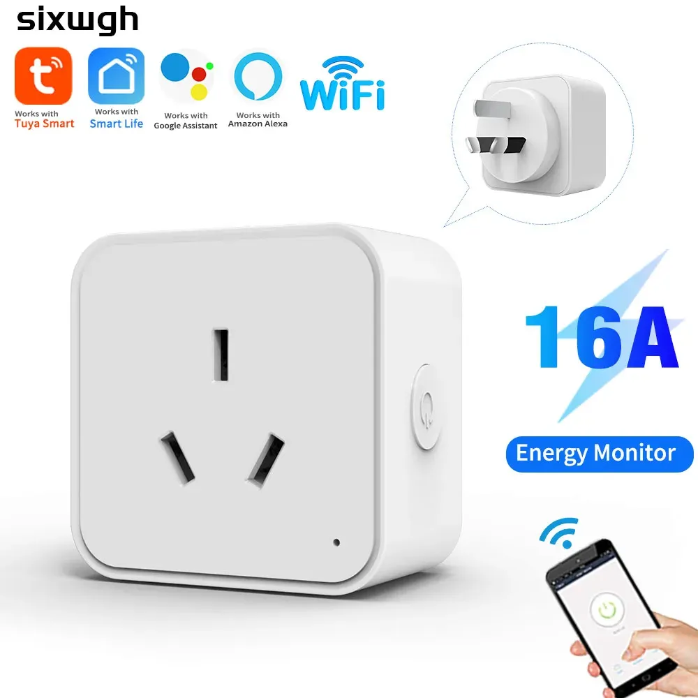 Multiprise intelligente Wi-Fi Tuya, prise multifonction type AU, commande à distance sans fil, compatible Alexa - Image 1