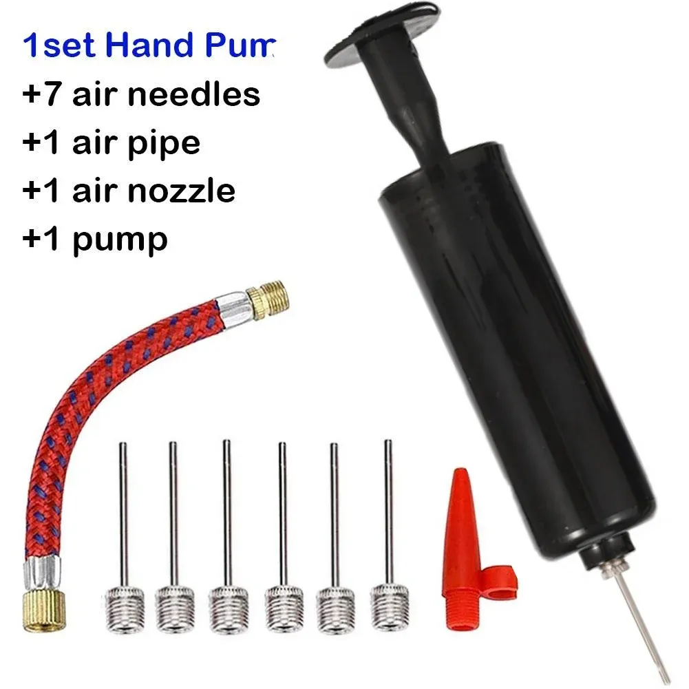 Pompe à air portable pour ballons, kit de gonflage avec aiguille pour ballons de football, de basket-ball, de volley-ball et vélos 9