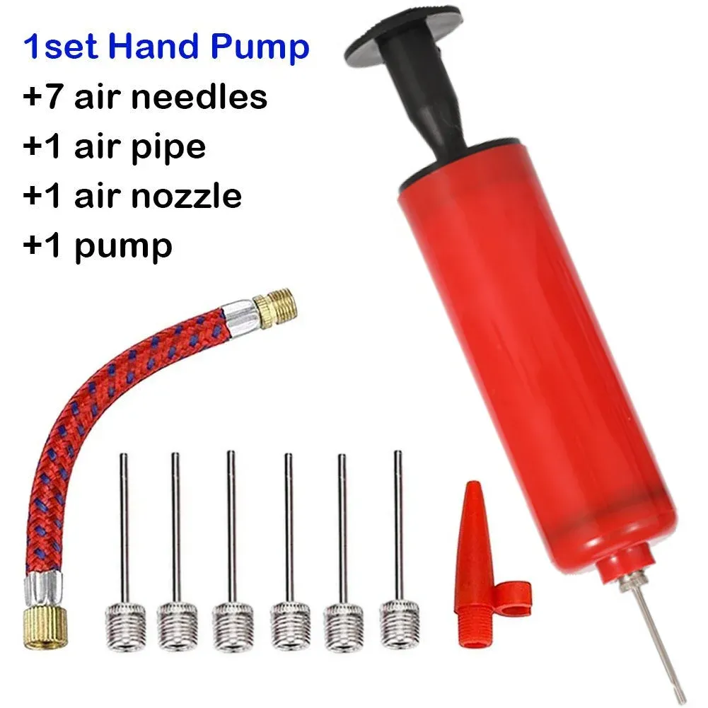 Pompe à air portable pour ballons, kit de gonflage avec aiguille pour ballons de football, de basket-ball, de volley-ball et vélos 10