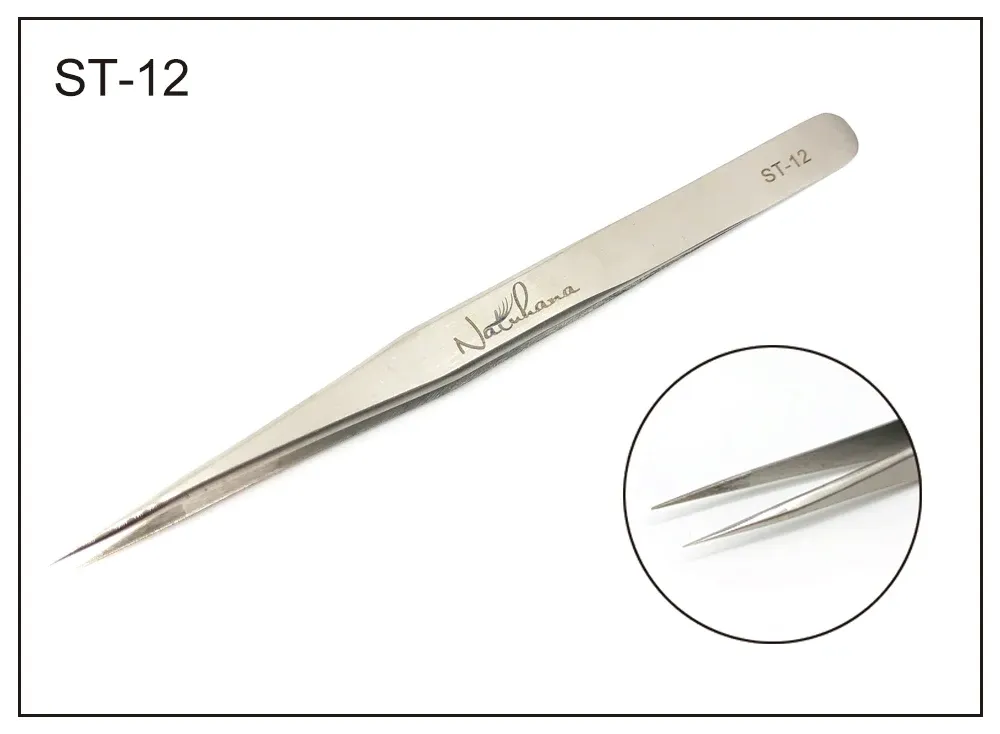 NATUHANA - Pince à épiler antistatique de précision courbée pour extensions de cils 7