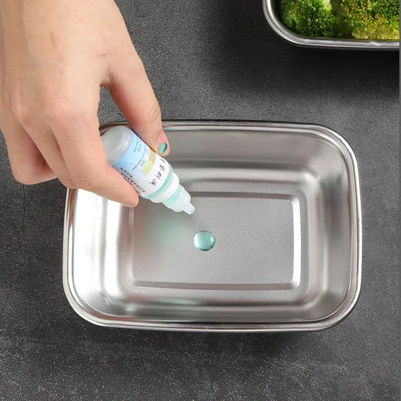 Boîte Bento à déjeuner en acier inoxydable 304 de qualité alimentaire, étanche et hermétique 4
