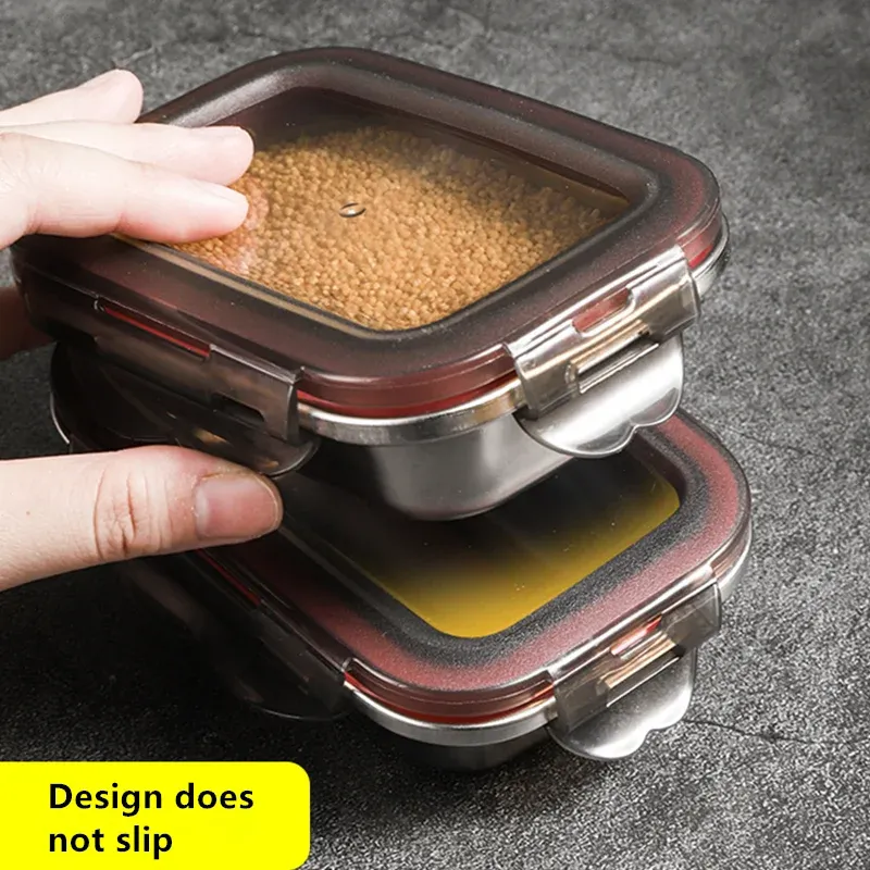Boîte Bento en acier inoxydable 304 détail de l'étanchéité