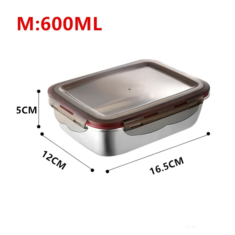 Boîte Bento en acier inoxydable 304 finition