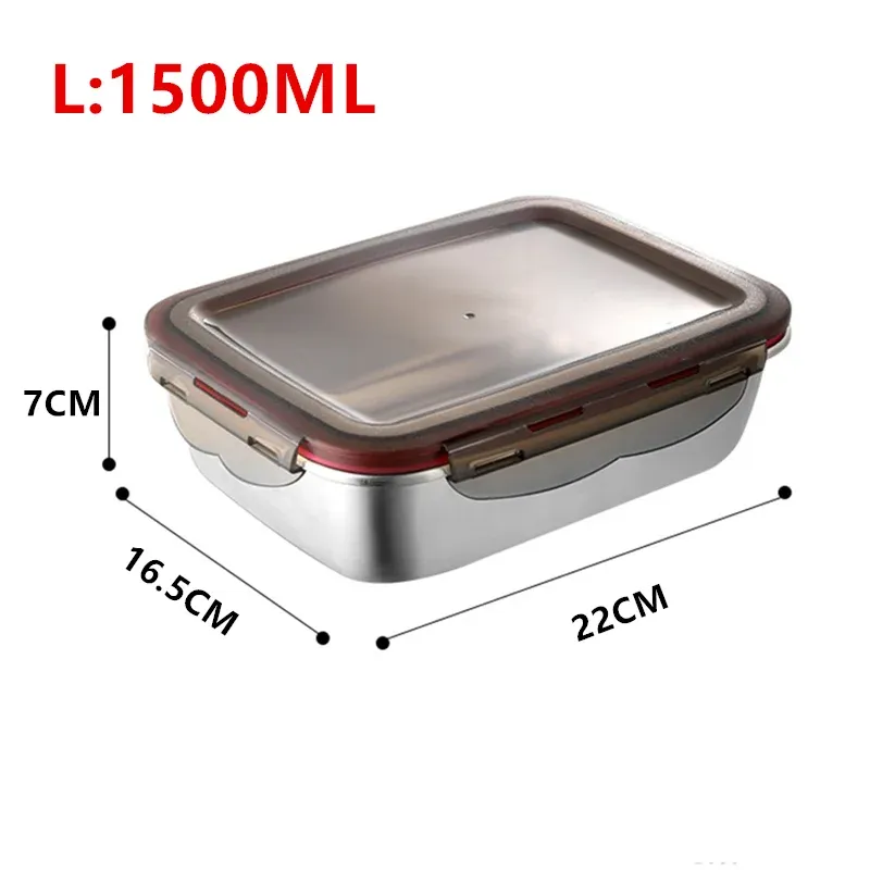 Boîte Bento en acier inoxydable 304 fermeture