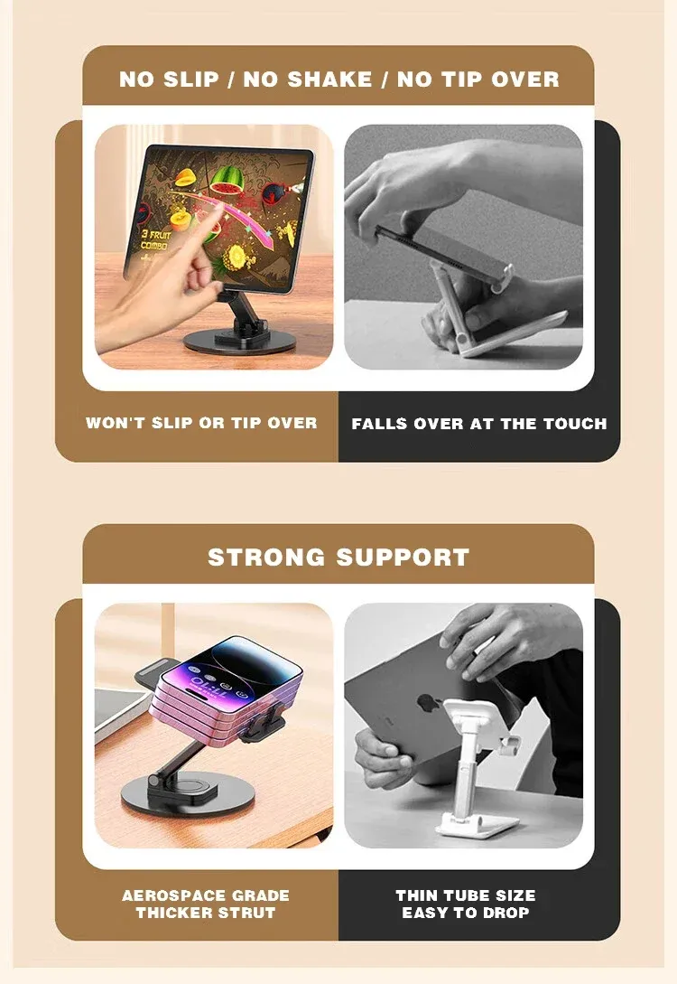 Détail du support de téléphone pliable