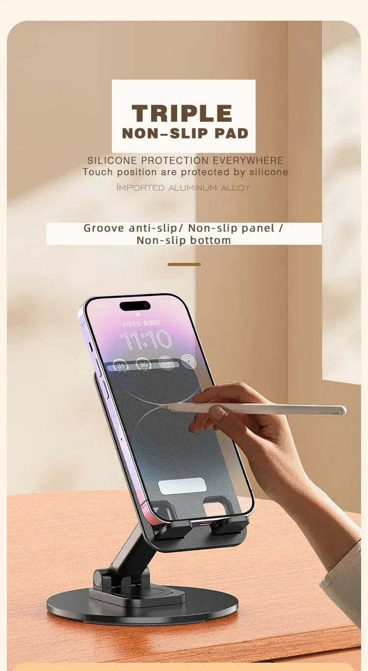 Support de téléphone en position inclinée