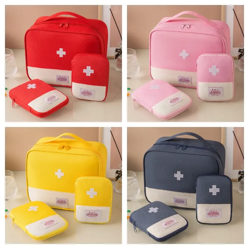 Ensemble de 3 sacs de rangement médical portables, trousse de premiers secours d'urgence pour le camping et le plein air 6