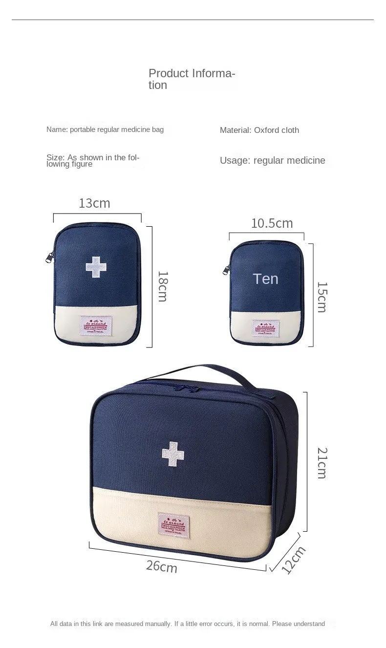 Sac de rangement médical portable, détail des finitions