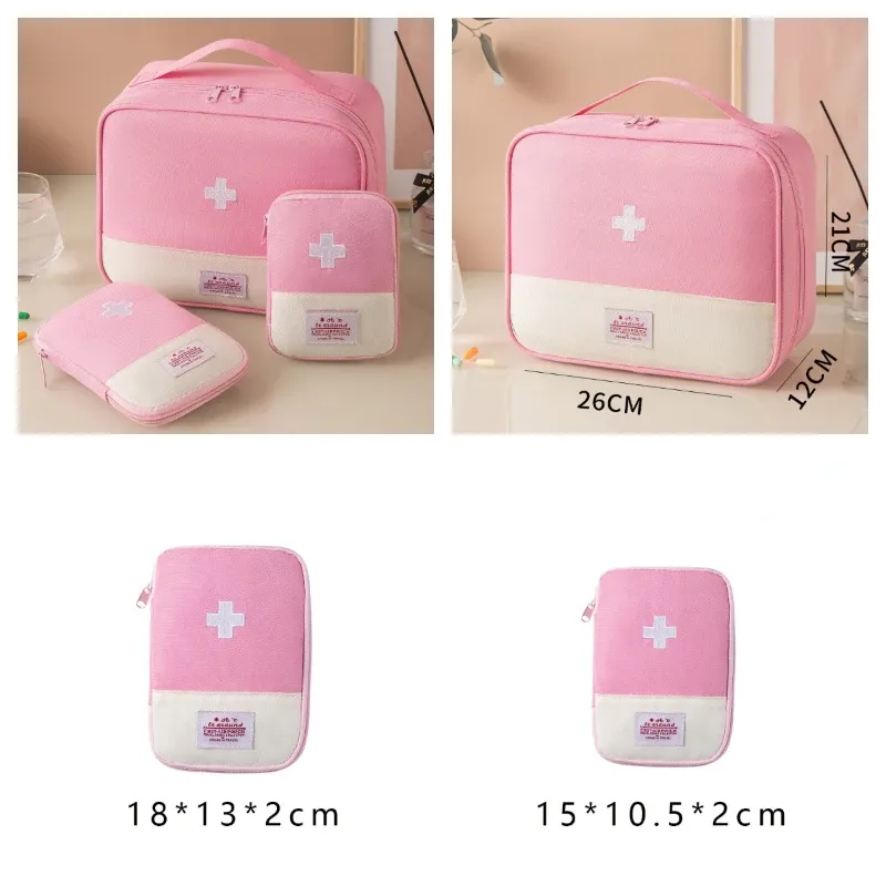 Ensemble de 3 sacs de rangement médical portables, trousse de premiers secours d'urgence pour le camping et le plein air 8