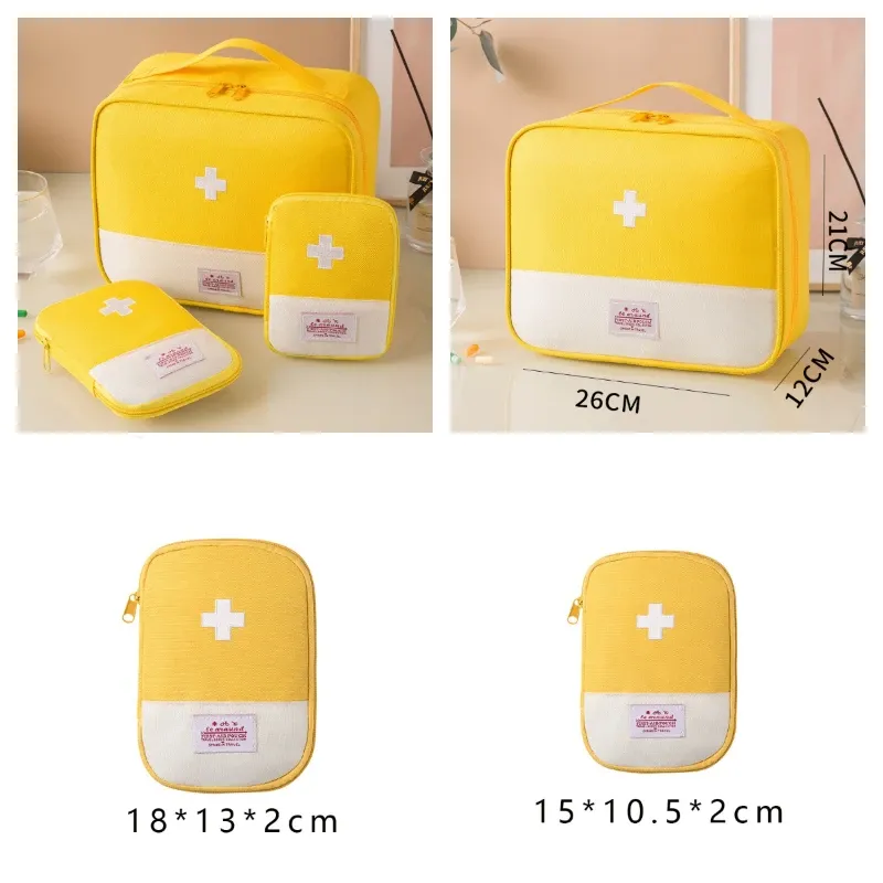 Ensemble de 3 sacs de rangement médical portables, trousse de premiers secours d'urgence pour le camping et le plein air 9