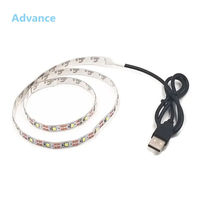 Bande LED USB 5 m 5 V SMD 3528 étanche pour plafond et armoire, disponible en blanc froid, jaune, rose, vert, bleu et rouge - Image 1