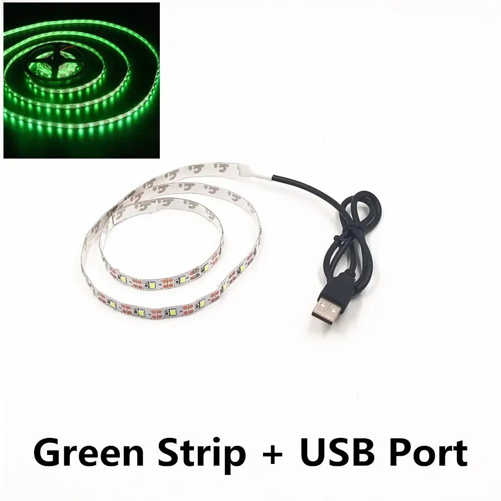 Bande LED USB 5 m 5 V SMD 3528 étanche pour plafond et armoire, disponible en blanc froid, jaune, rose, vert, bleu et rouge 17