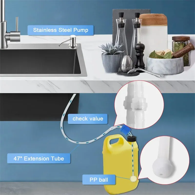 Distributeur de savon en situation dans une salle de bain