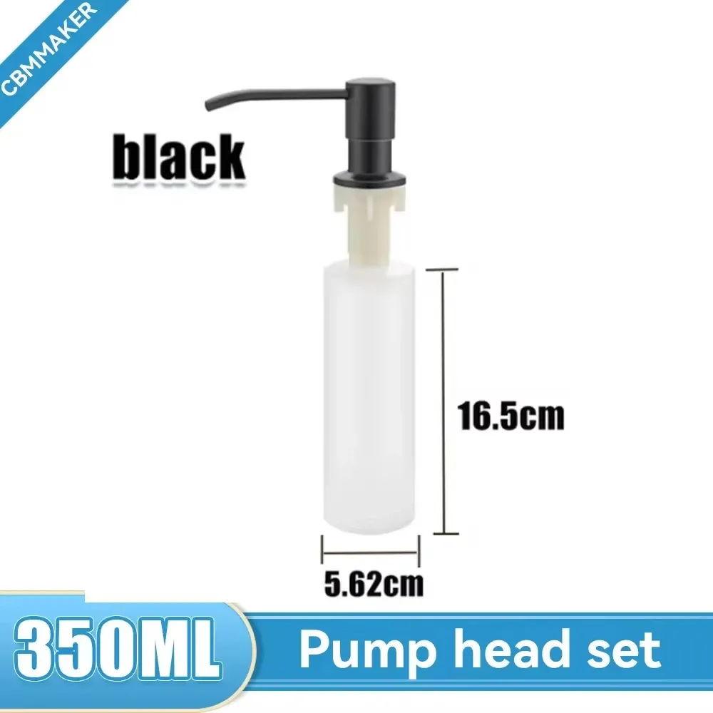 Distributeur de savon liquide en acier inoxydable de 500 ml pour évier de cuisine, à pompe et à montage sur évier 16