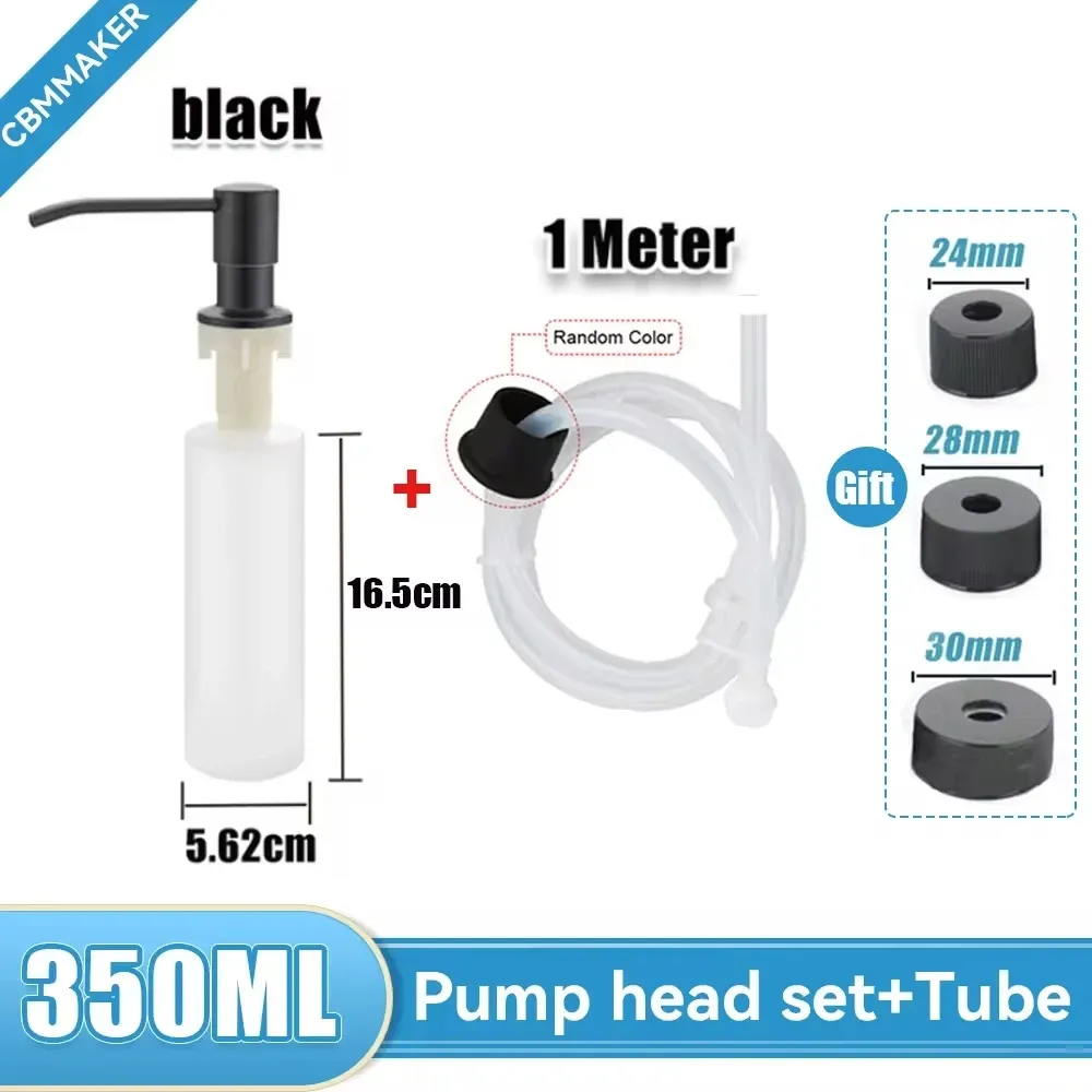 Distributeur de savon liquide en acier inoxydable de 500 ml pour évier de cuisine, à pompe et à montage sur évier 9