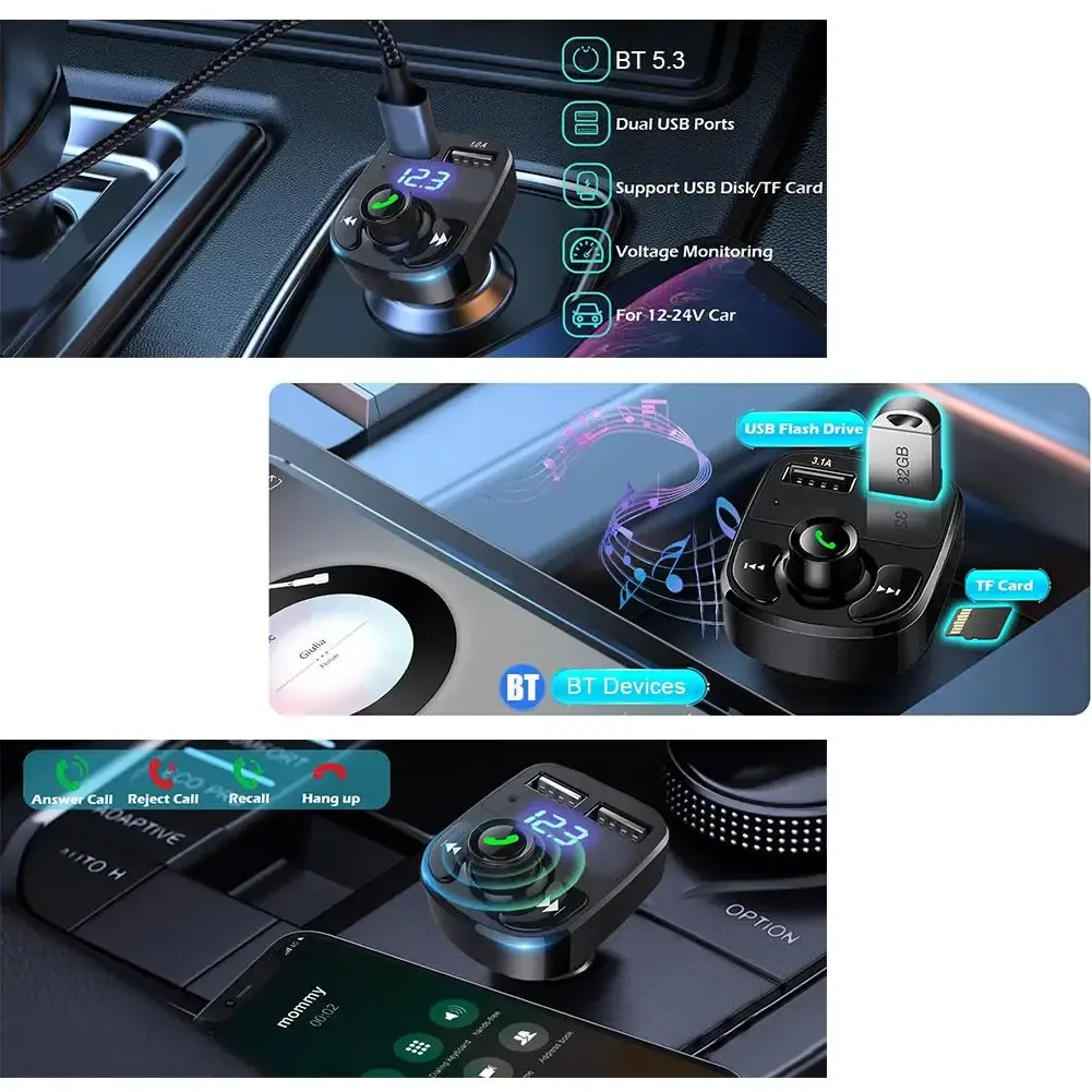 Transmetteur FM Bluetooth en situation d'utilisation