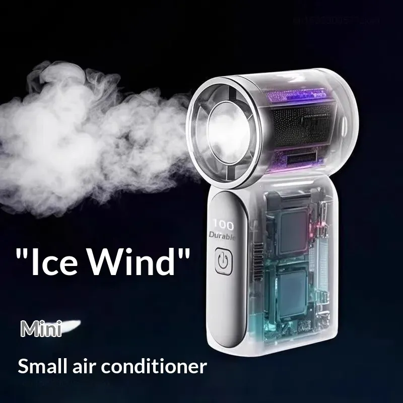 Ventilateur portable de poche léger avec affichage numérique, idéal pour les voyages et le camping - Image 1