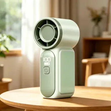 Ventilateur portable de poche léger avec affichage numérique, idéal pour les voyages et le camping 2
