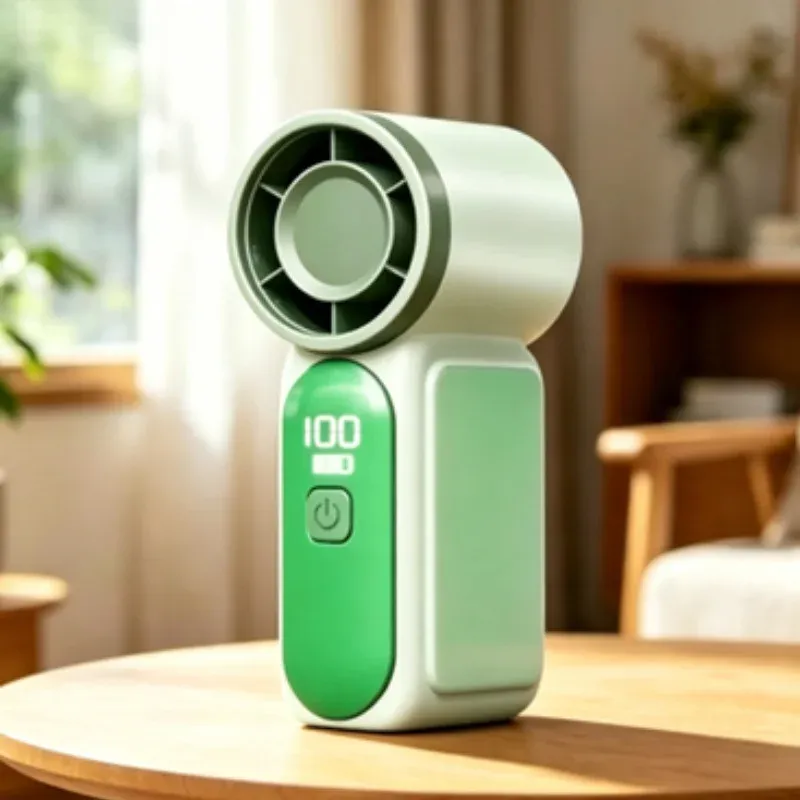 Ventilateur portable de poche léger avec affichage numérique, idéal pour les voyages et le camping 10