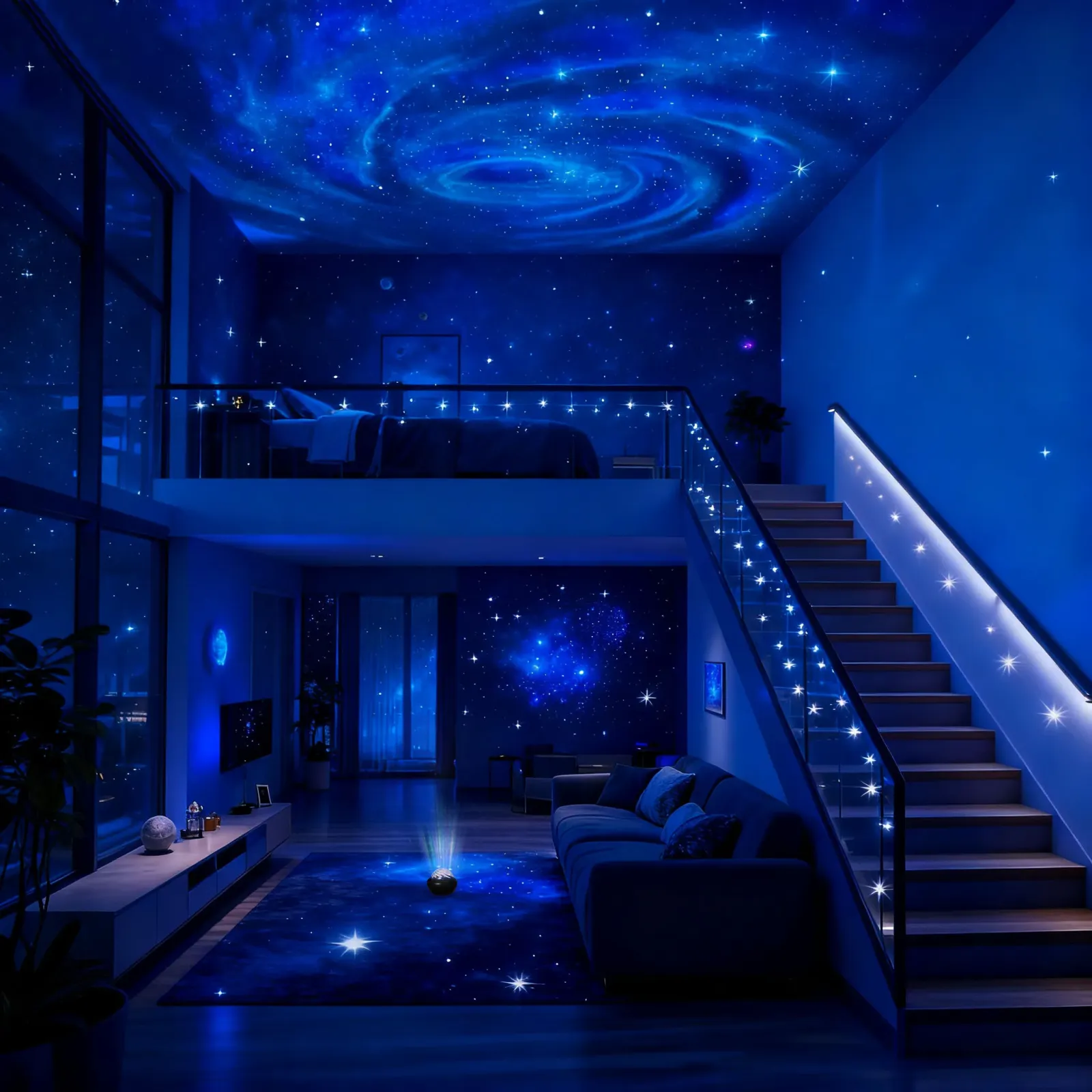 Projecteur ciel étoilé utilisé lors d'une fête