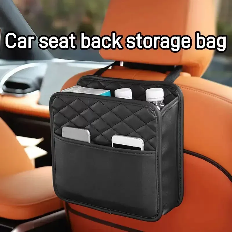Sac de rangement en similicuir PU pour siège auto, compatible avec tous les modèles de véhicules