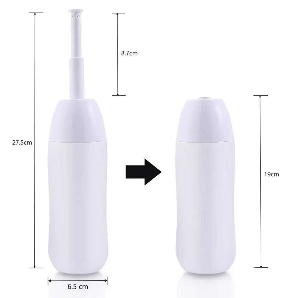 Bidet portable de voyage 400 ml avec buse rétractable et pochette 5