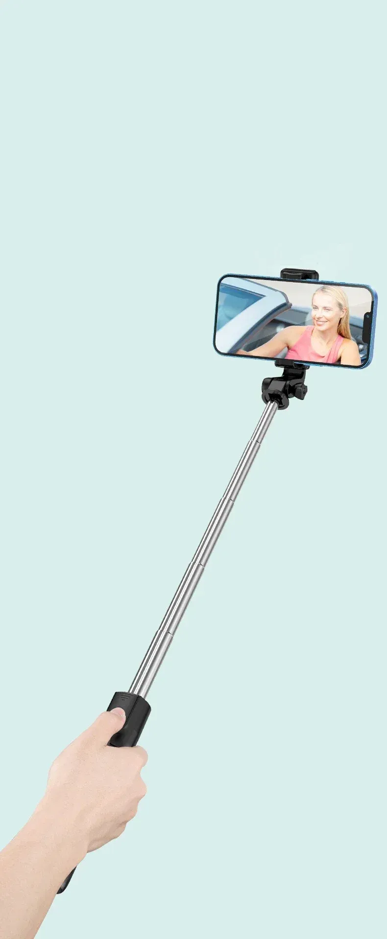 Trépied de voyage pour perche à selfie, format complet