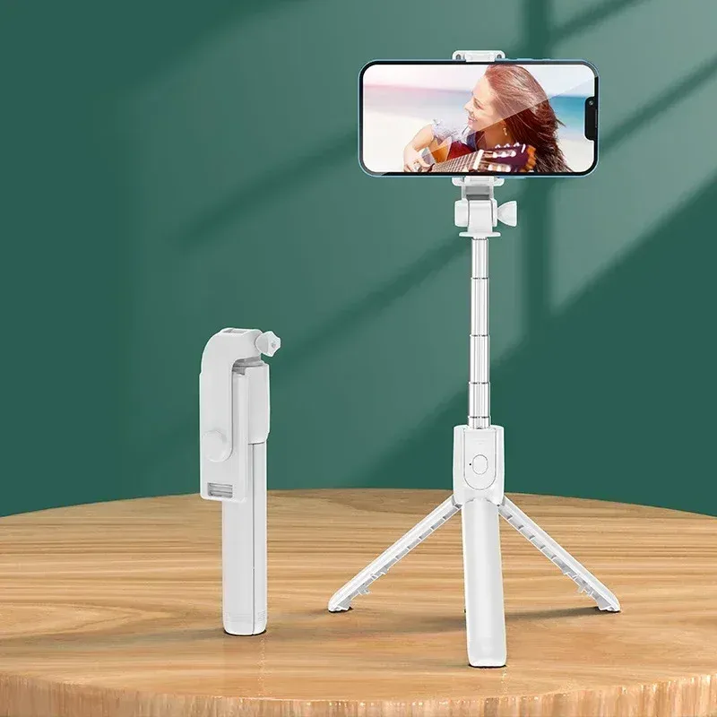 Trépied télescopique de voyage pour perche à selfie, support de téléphone portable [700 mm], trépied extensible pour téléphone avec télécommande Bluetooth 8