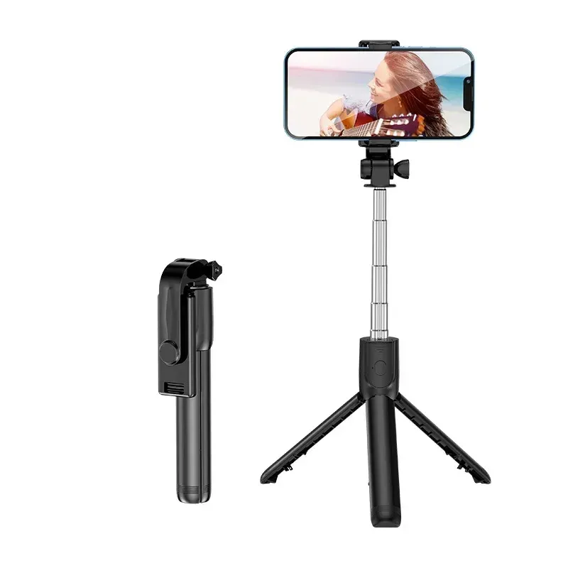 Trépied télescopique de voyage pour perche à selfie, support de téléphone portable [700 mm], trépied extensible pour téléphone avec télécommande Bluetooth 7