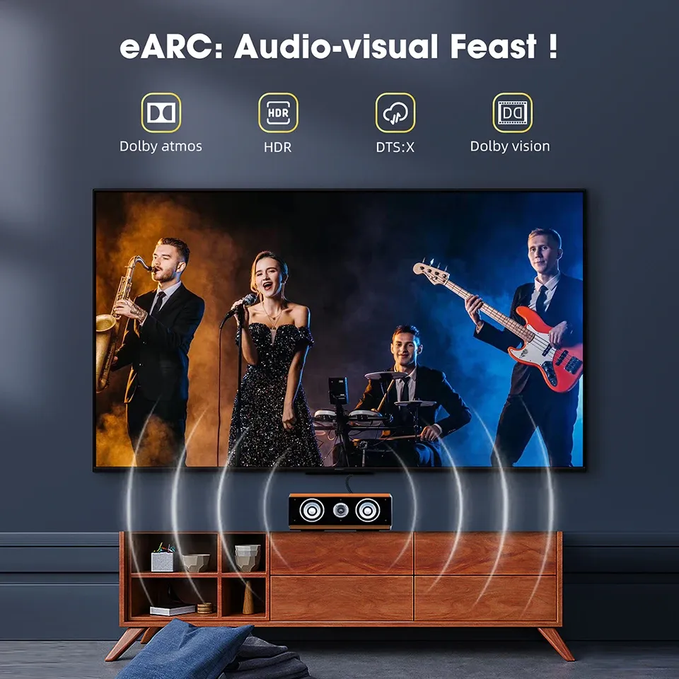 Câble HDMI 2.1 avec console de jeux