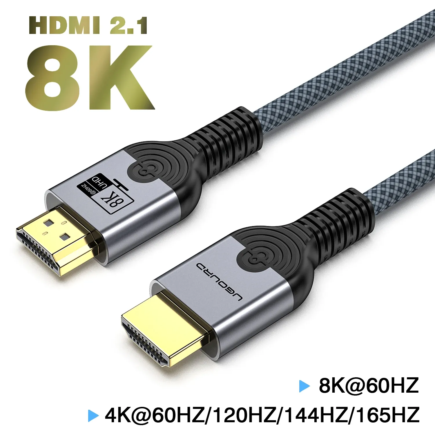 Câble HDMI 2.1 8K haute vitesse 48 Gbps, compatible HDR, 8K/60 Hz et 4K/120 Hz, pour téléviseur HDTV, 3 m ou 5 m 7