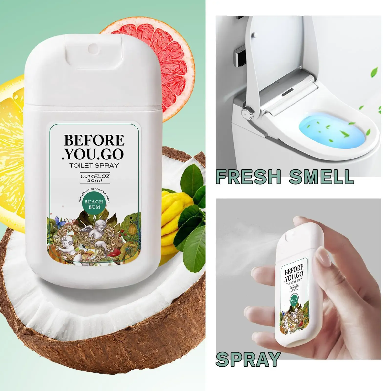 Spray désodorisant pour toilettes et intérieur (chambre, salon, voiture) - 30 ml - Image 1