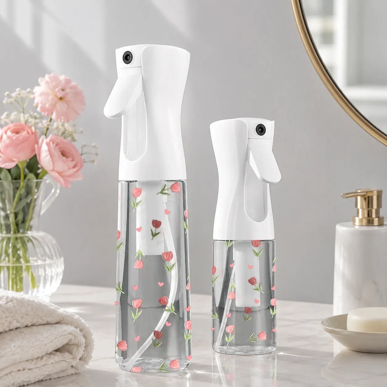 Vaporisateur à brume continue florale rechargeable, pulvérisateur d'eau à fine brume pour salon de coiffure, plantes, nettoyage et voyage 4