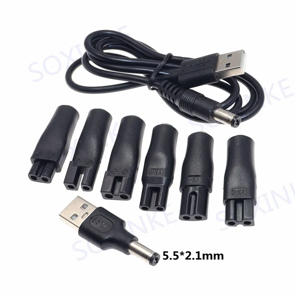 Câble d'alimentation USB 5 V de remplacement pour tondeuses à cheveux électriques, lot de 8 1