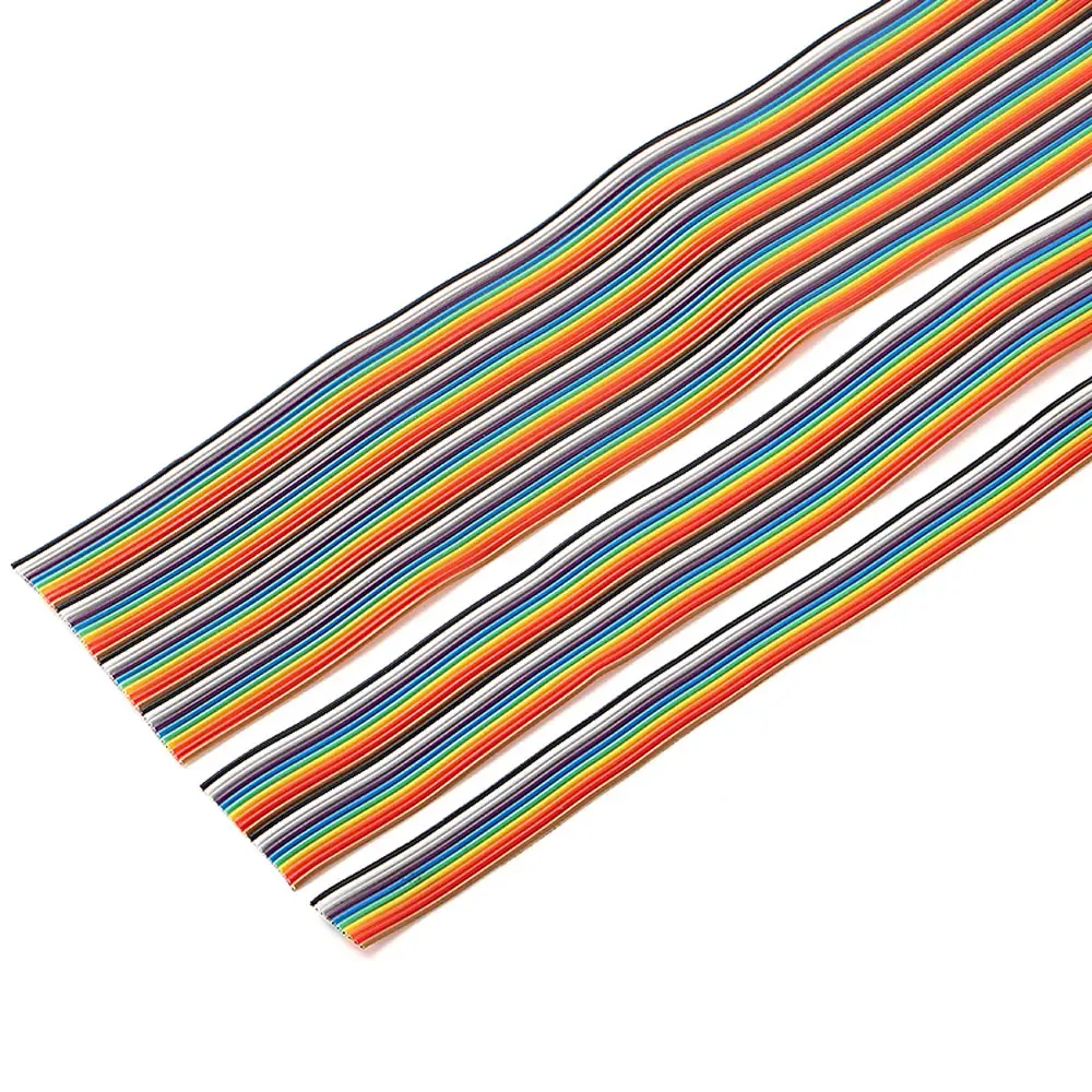 Câble ruban plat arc-en-ciel, détail des connecteurs