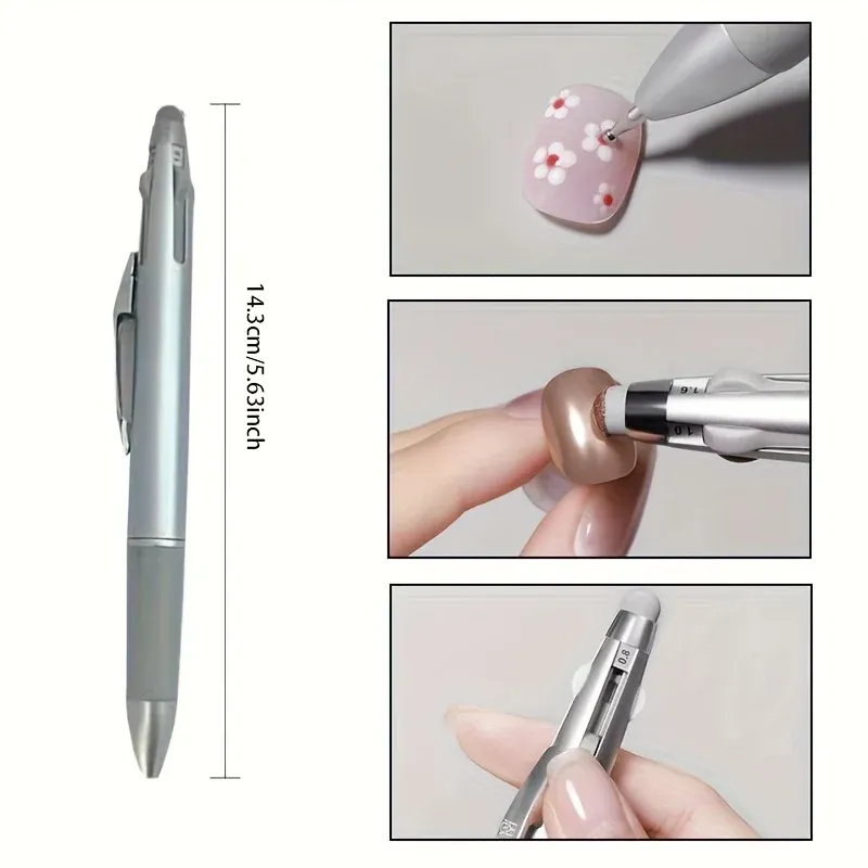 Stylo à points pour ongles, outil de dotting pour nail art, stylo à bille, pointe pour nail art, peinture à points, kit de manucure pour dessin de points, salon à domicile 2