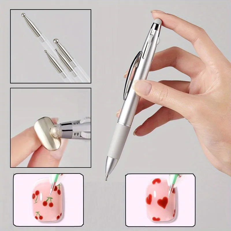 Stylo à points pour ongles en situation
