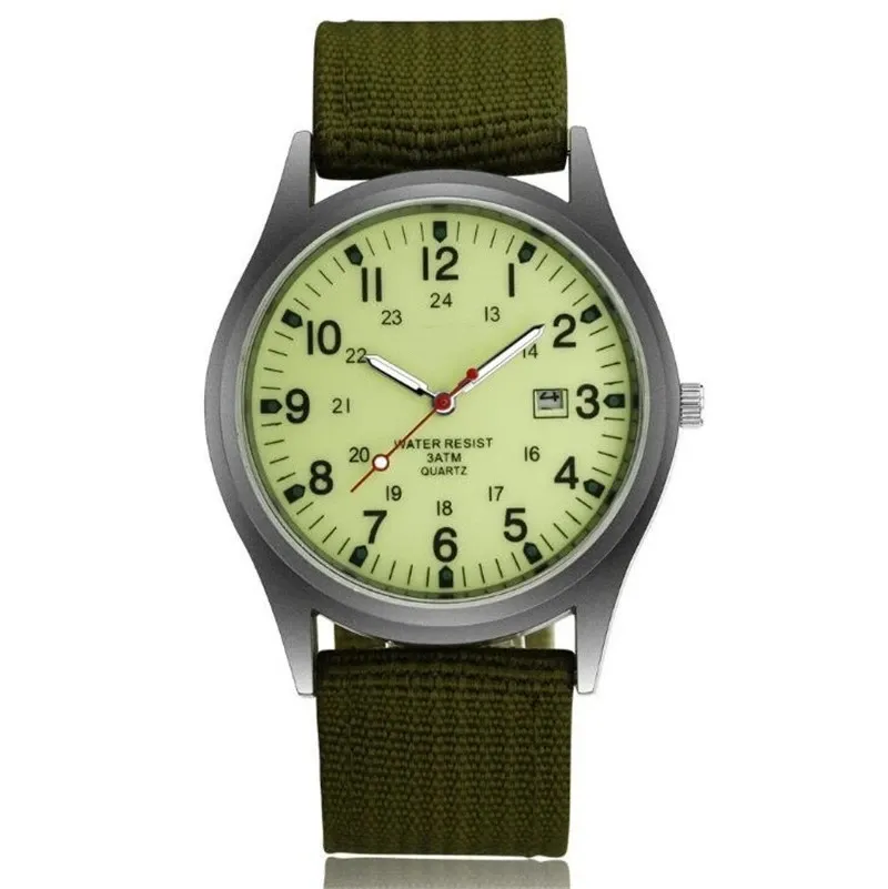 Montre à quartz pour homme de luxe, grand cadran, aiguilles lumineuses, étanche 2