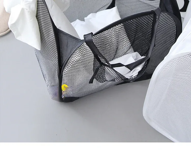 Panier mural en maille pour linge sale, vue détaillée
