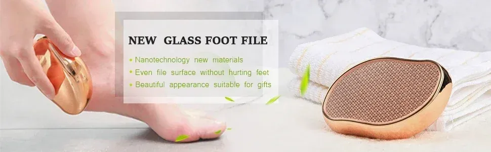 Râpe à pieds en verre nano 2-en-1