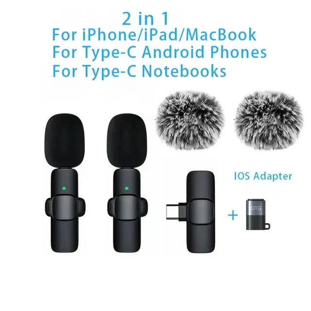 Microphone Lavalier sans Fil pour iPhone et iPad, Micro d'Enregistrement Vidéo avec Réduction du Bruit pour Interviews, Podcasts et Vlogs 12
